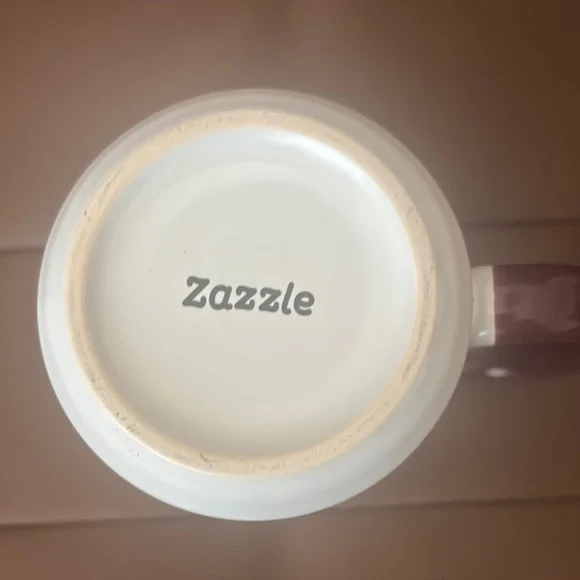 White and Brown Ceramic Mug with Text wine humor - Picture 2 of 3